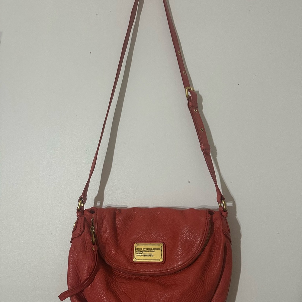 Red Leather Marc Jacob Crossbody Bag